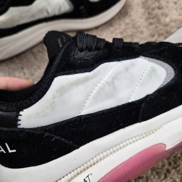 Municipal Women's Black White Magenta Suede Athletic Sneakers Size 8/8.5 - Picture 8 of 10